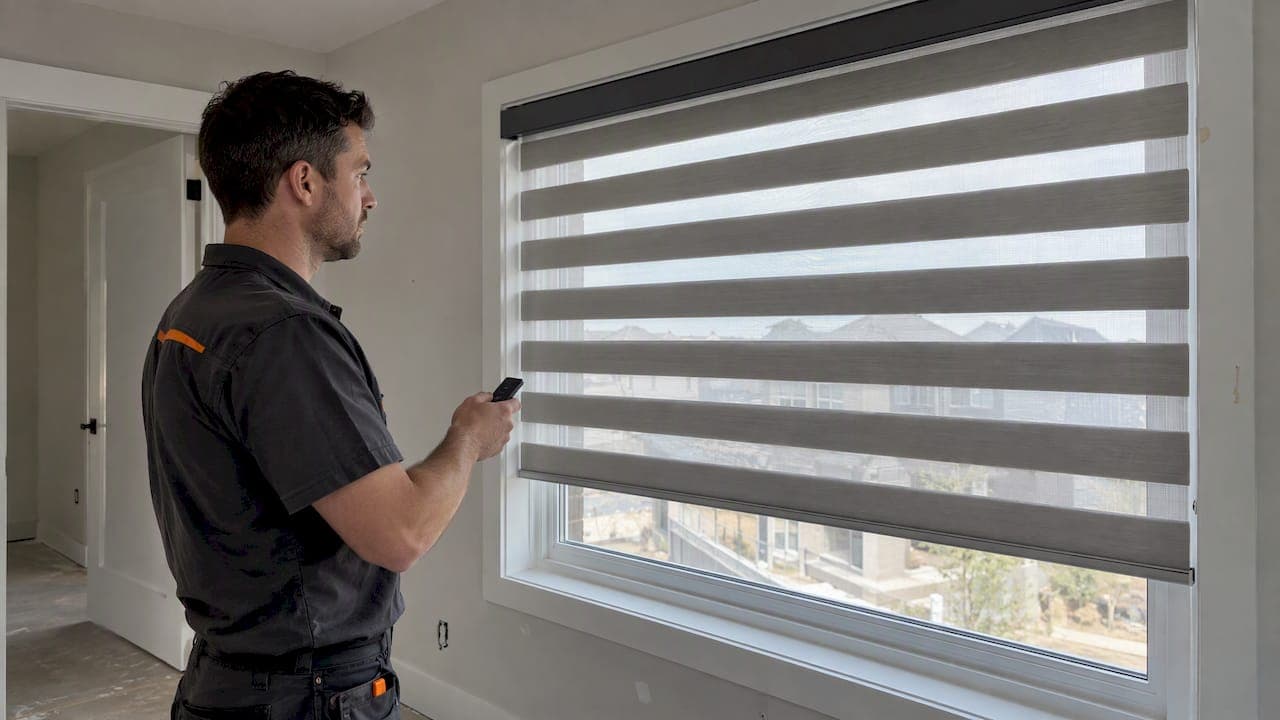 Motorized Zebra Shades: Battery Retrofit or Builder Prewire?